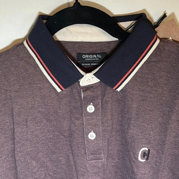 NWT-Classic Brown Polo Shirt with Embroidered Detail - Picture 4 of 10